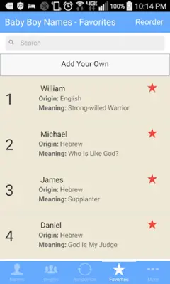 Baby Boy Names android App screenshot 1